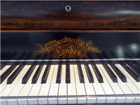 Close up of George Eliot’s Broadwood piano